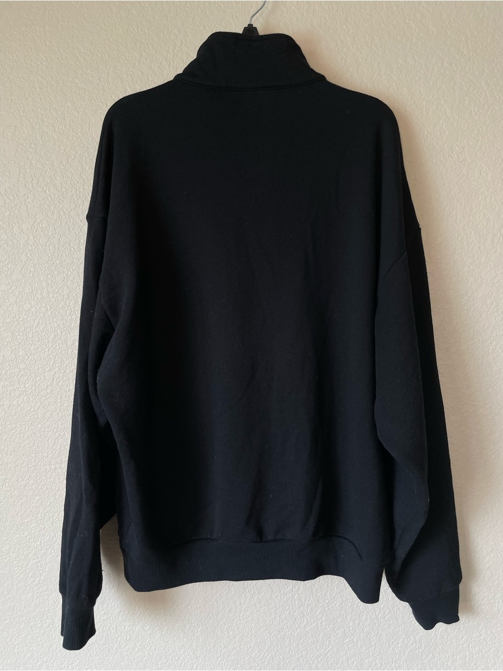 Alo Yoga Accolade 1/4 Zip Pullover Black Oversized Fleece Sweatshirt Size Small - Picture 6 of 7